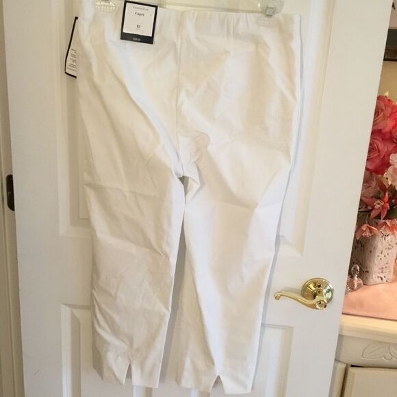 NWT Charter Club White Stretch Capri’s Women’s 12 - Picture 5 of 13